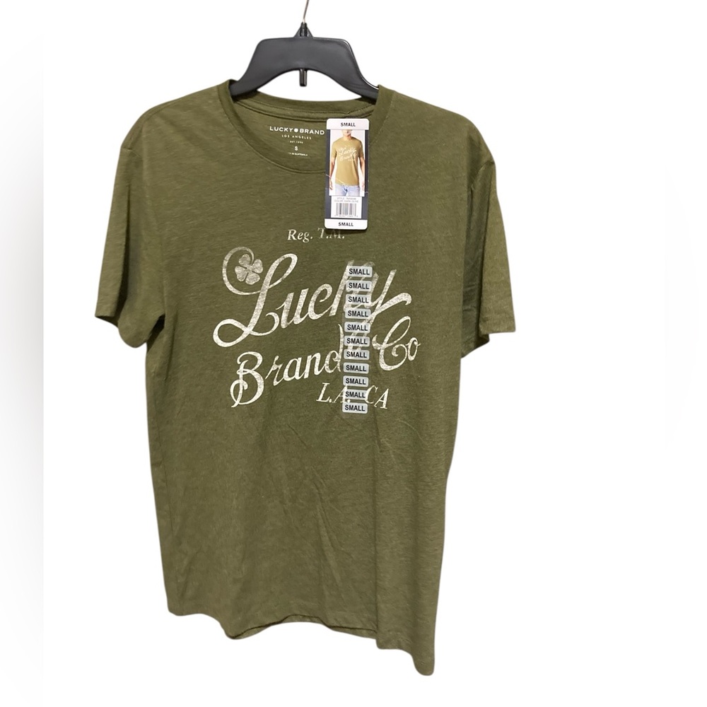 Lucky Brand T-Shirt Olive Green Men's Small NWT